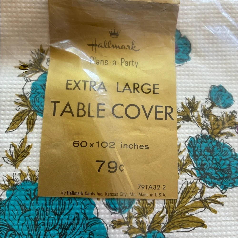 Hallmark 1960’s Paper Floral Table Cloth